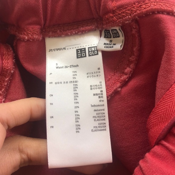 Distressed Drawstring Raspberry Uniqlo “Jegging” - Picture 4 of 5
